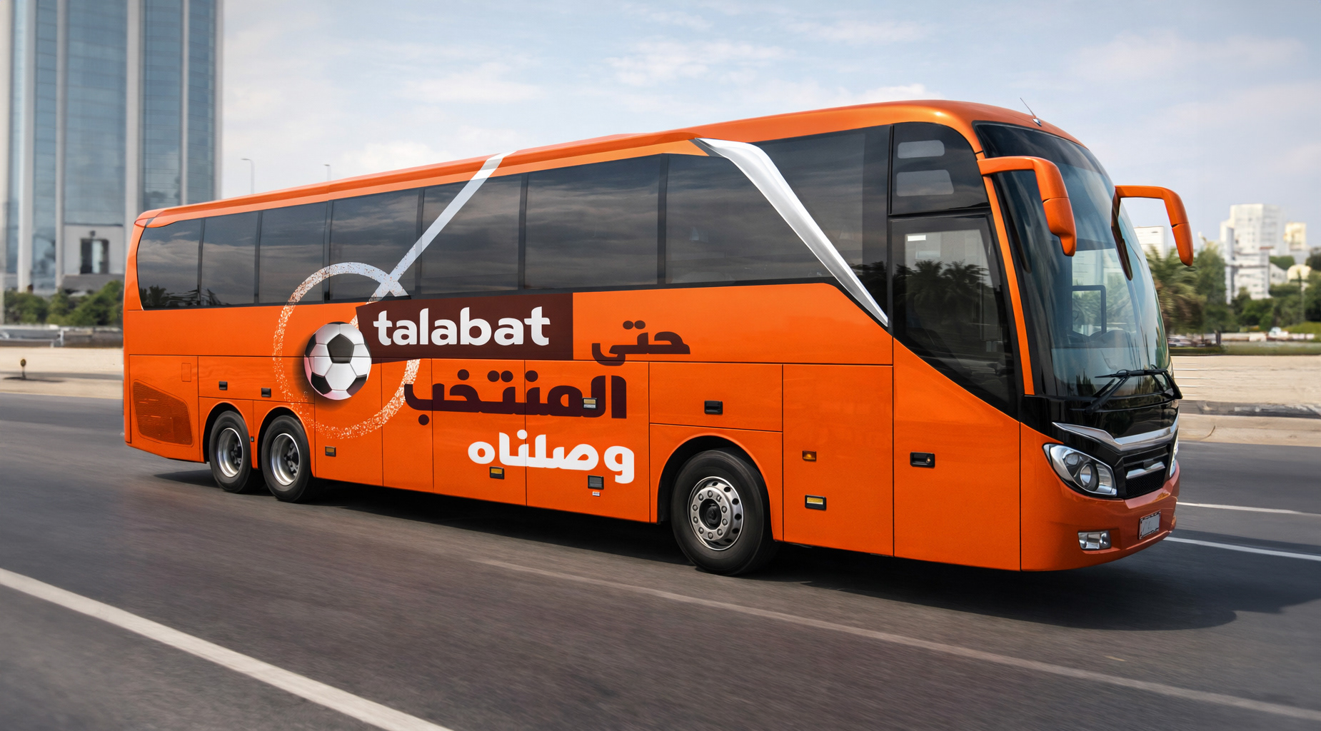 Talabat national team bus